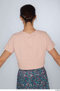 Cynthia casual dressed pink crop t shirt upper body 0005.jpg